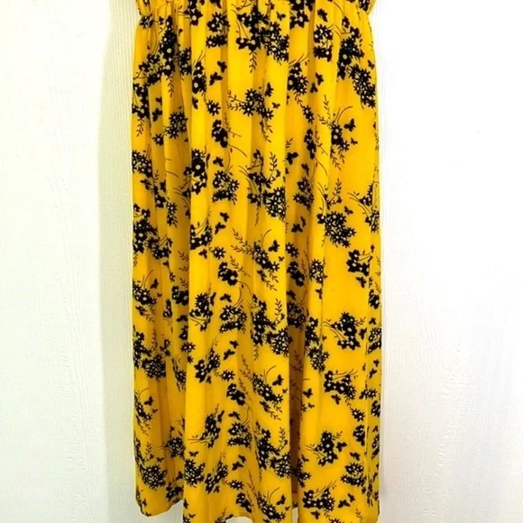 Michael Kors - Botanical Colorful Print Crepe Midi Zip Closure Dress Size Medium - Picture 7 of 12